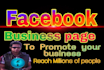 create facebook business page with creative design and SEO