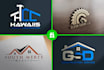 do business real estate, construction, plumbing, text logo
