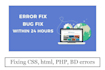 fix html,css, javascript,python and sql error from your code