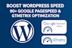 boost wordpress speed 90 google pagespeed and gtmetrix optimization
