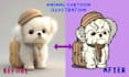 draw your pets animal photo into cute animal illustrations