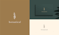 design hand drawn botanical boho minimalist logo