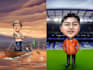 draw bighead caricature with concept