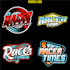 create fast and sporty racing text logo design
