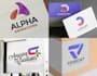 design 3d abstract logo with golden ratio