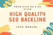 create high quality backlink manually