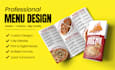 design animated food menu for your restaurant