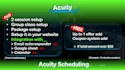 setup 2 booking event in acuity and connect it in your website