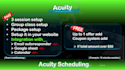 setup 3 session in acuity and connect it in your website