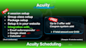 setup 4 booking events in acuity and connect them with your website