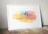 do beautiful feminine watercolor logo