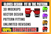 your gloves are beautiful in design and  fit in the pattern