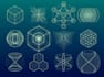 design sacred geometry logo with positive vibes