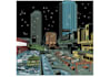 illustrate city scenes in comic style