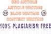 write SEO articles, blog post, web content