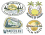 create vintage outdoor illustrations for your t shirt brand