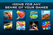 design high quality 2d and 3d game icon