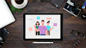 create flat, vector illustrations