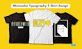 do best minimalist typography t shirt design