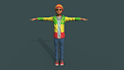 stylized 3d game character modeling, rigging, animation
