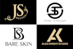 design futuristic luxury, monogram, text, initial letter logo