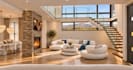 interior design  modern luxury house with architectural plans