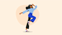 design a 2d flat illustration for your website