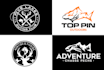 design hunting and fishing logo