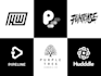 design awesome black and white logo