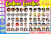 custom twitch emotes, discord emoji, youtube animated emotes