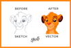 remake redraw redesign your logo raster to a vector file