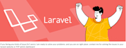 create the website and admin panel dashboard in laravel
