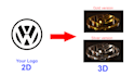 create this 3d gold or silver logo reveal