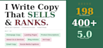 write SEO website copy, landing pages and product descriptions for you