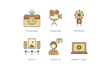 do unique and modern custom icon design