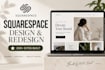 design or redesign a professional squarespace website