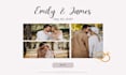 design editable wedding invitation website template in canva