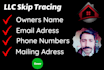 do web research, data entry, skip tracing