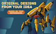 design sci fi mecha and robot concept art