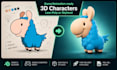 create custom low poly or stylized 3d character for games or animation