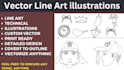 draw technical line art vector illustrations and instructions manual