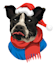draw vector illustration dog cat pet cartoon in clothes