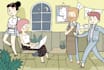 make cartoon children book illustration