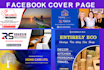 design facebook page cover and profile logo in 2 hour