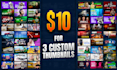design 3 eye catching youtube thumbnails