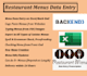 do restaurant menus data entry grubhub, uber eats, doordash, clover menu, wix