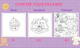 create kawaii bold and easy coloring pages