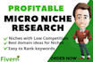 do profitable micro niche research with domain suggestions