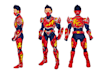 create best power rangers team or super hero characters