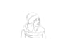 draw beautiful continuous line portrait illustration